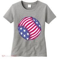 American Flag Baseball Lover Women's T-Shirt thumb 0