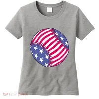 American Flag Baseball Lover Women's T-Shirt thumb 0