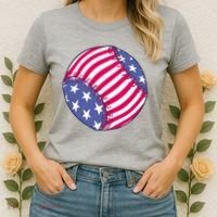 American Flag Baseball Lover Women's T-Shirt thumb 2