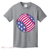 American Flag Baseball Lover Kids T-Shirt thumb 0