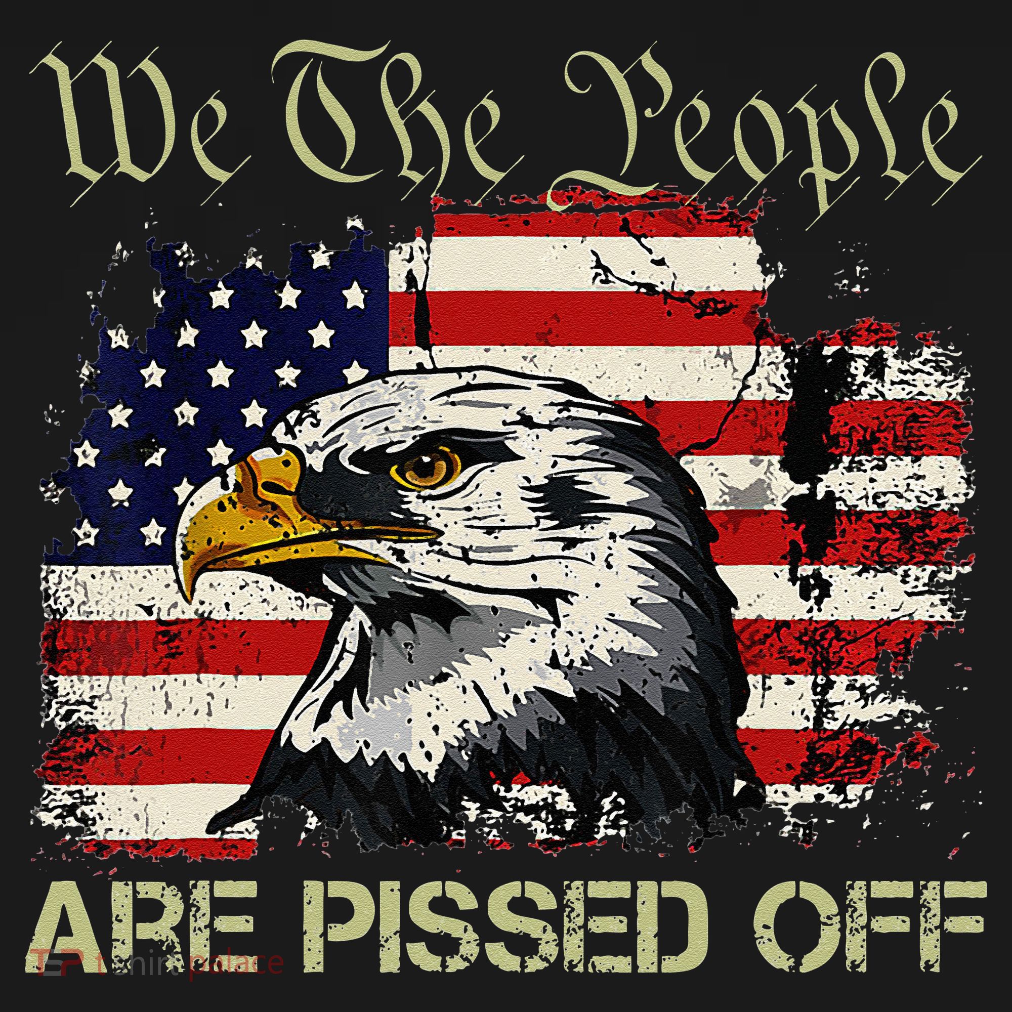 American Flag Bald Eagle We The People Are Pissed Off Coaster