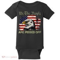 American Flag Bald Eagle We The People Are Pissed Off Baby Bodysuit thumb 0
