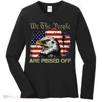 American Flag Bald Eagle We The People Are Pissed Off Women's Long Sleeve Shirt thumb 0