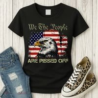 American Flag Bald Eagle We The People Are Pissed Off Women's T-Shirt thumb 3