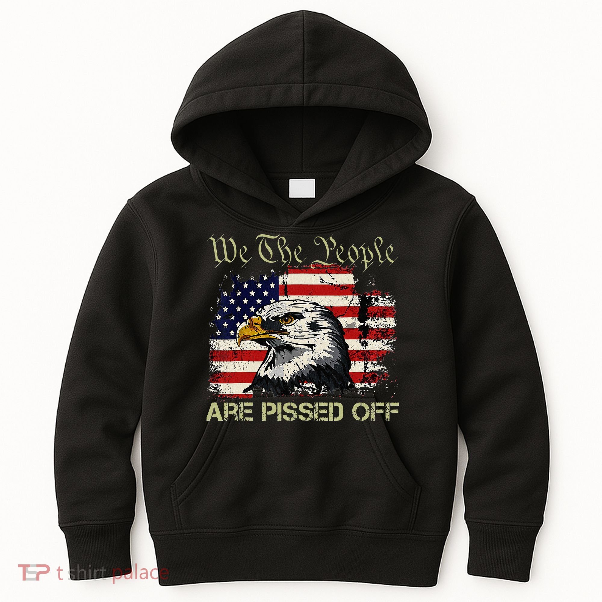 American Flag Bald Eagle We The People Are Pissed Off Kids Hoodie