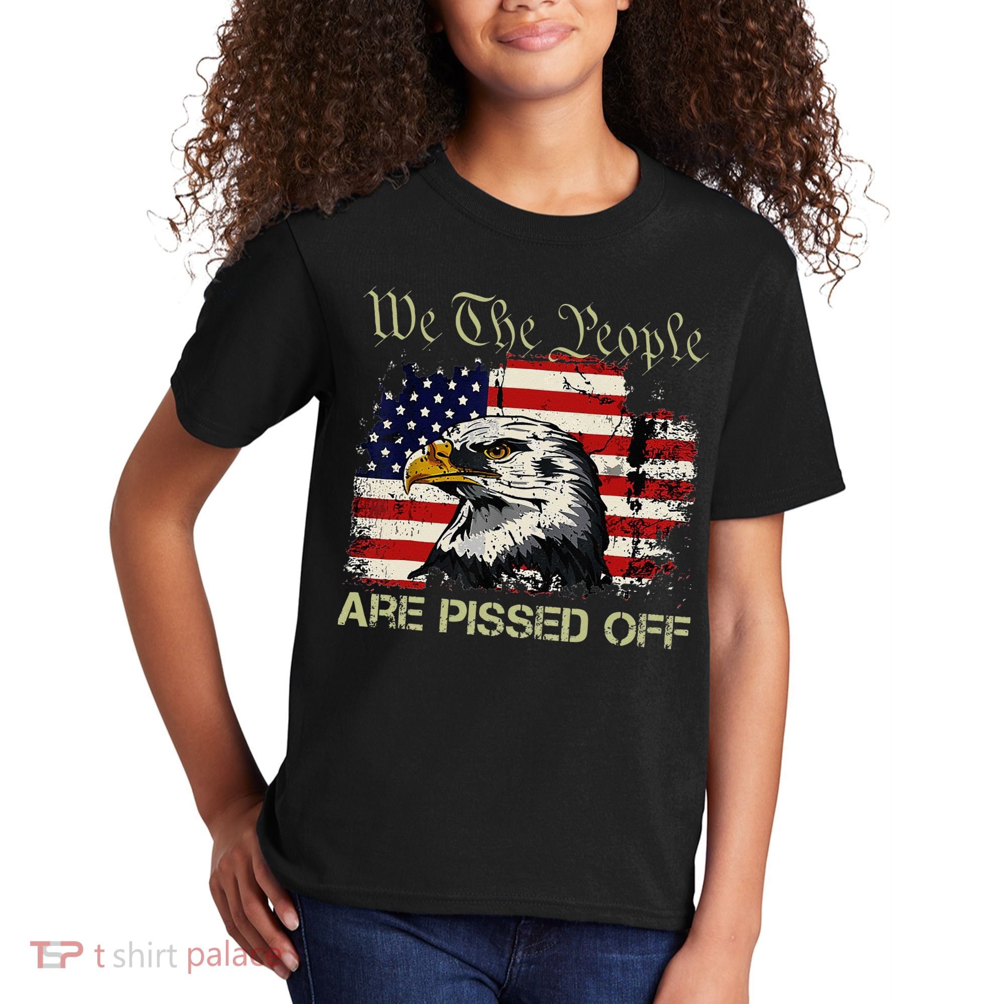 American Flag Bald Eagle We The People Are Pissed Off Kids T-Shirt