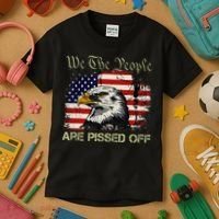 American Flag Bald Eagle We The People Are Pissed Off Kids T-Shirt thumb 3