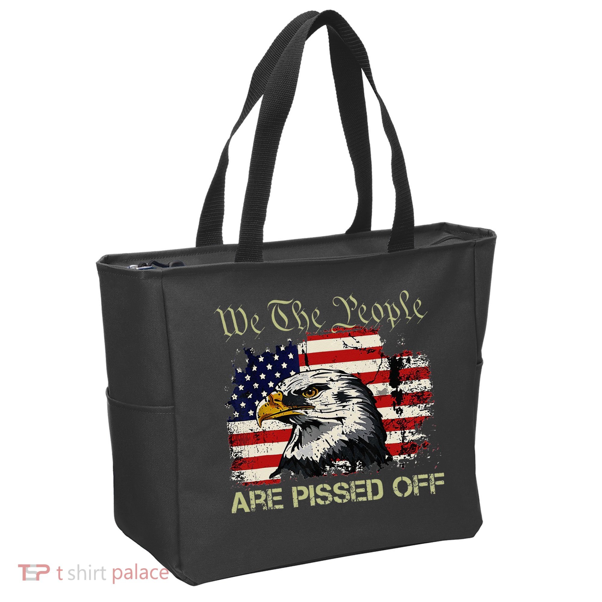 American Flag Bald Eagle We The People Are Pissed Off Tote Bag