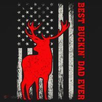 American Flag Best Buckin Dad Ever Deer Hunting Fathers Day Gift Backpack thumb 2