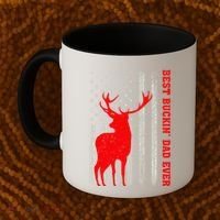 American Flag Best Buckin Dad Ever Deer Hunting Fathers Day Gift Coffee Mug thumb 2