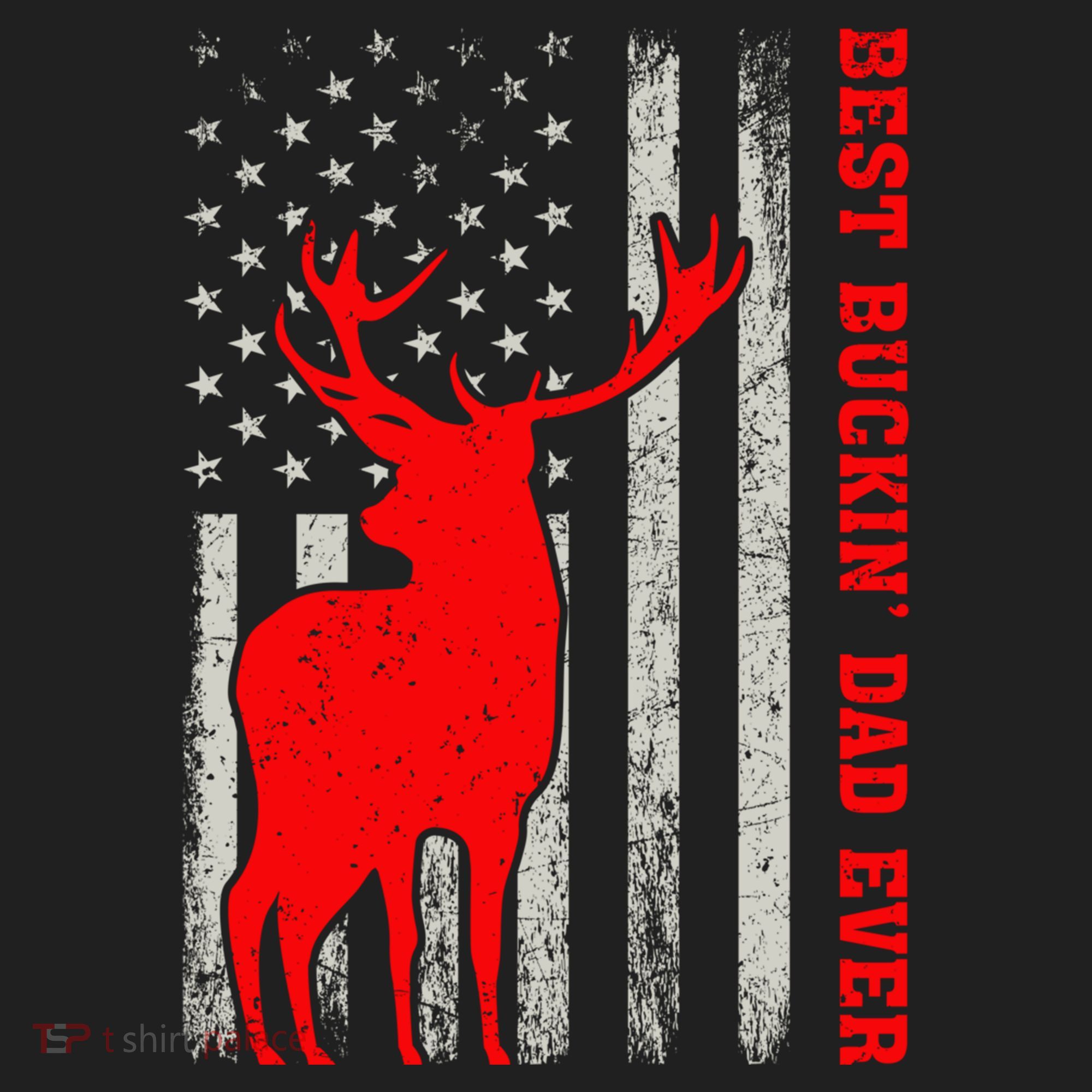 American Flag Best Buckin Dad Ever Deer Hunting Fathers Day Gift Hat