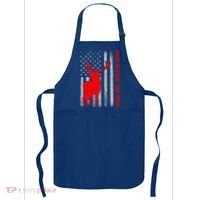 American Flag Best Buckin Dad Ever Deer Hunting Fathers Day Gift Apron thumb 0