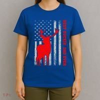 American Flag Best Buckin Dad Ever Deer Hunting Fathers Day Gift T-Shirt thumb 4