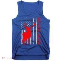 American Flag Best Buckin Dad Ever Deer Hunting Fathers Day Gift Tank Top thumb 0
