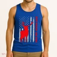 American Flag Best Buckin Dad Ever Deer Hunting Fathers Day Gift Tank Top thumb 3