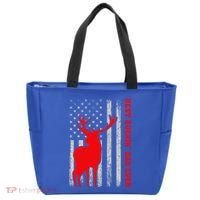 American Flag Best Buckin Dad Ever Deer Hunting Fathers Day Gift Tote Bag thumb 0