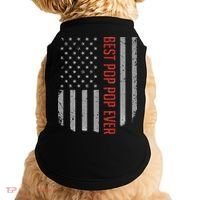 American Flag Best Pop Pop Ever Father's day Doggie Tank thumb 0