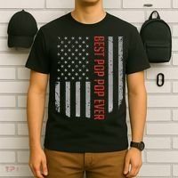 American Flag Best Pop Pop Ever Father's day T-Shirt thumb 6