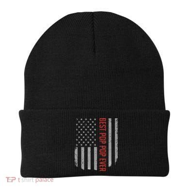 American Flag Best Pop Pop Ever Father's day Beanie