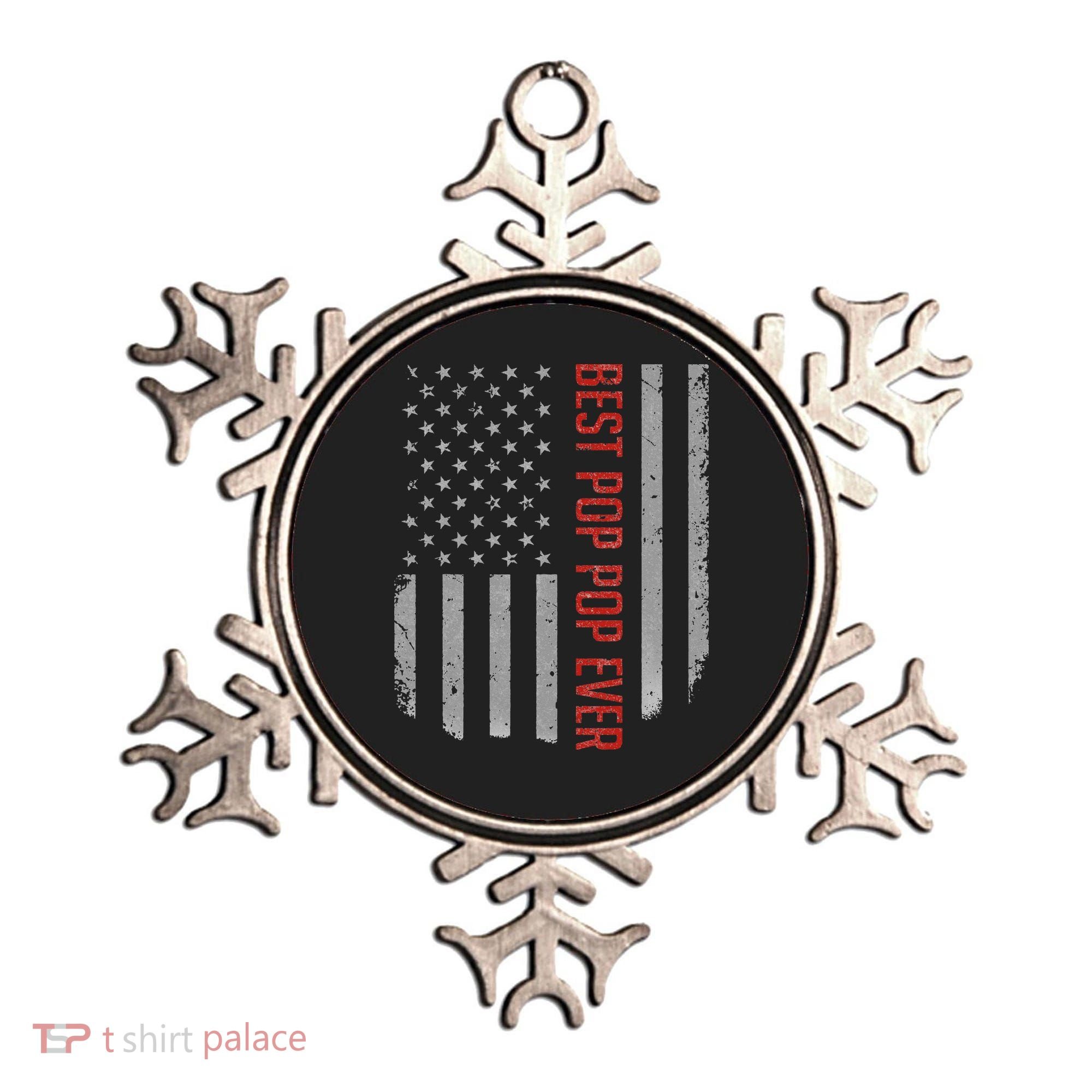 American Flag Best Pop Pop Ever Father's day Ornament