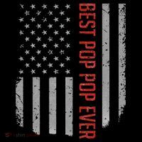 American Flag Best Pop Pop Ever Father's day Ornament thumb 1