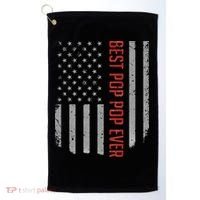 American Flag Best Pop Pop Ever Father's day Golf Towel thumb 0