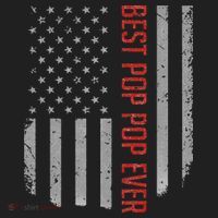 American Flag Best Pop Pop Ever Father's day Plastic Christmas Ball Ornament thumb 1