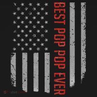 American Flag Best Pop Pop Ever Father's day Kids Sweatshirt thumb 2