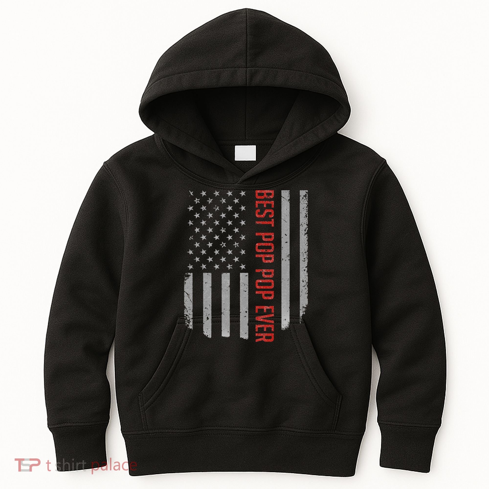 American Flag Best Pop Pop Ever Father's day Kids Hoodie