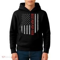 American Flag Best Pop Pop Ever Father's day Kids Hoodie thumb 4