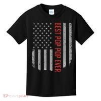 American Flag Best Pop Pop Ever Father's day Kids T-Shirt thumb 0