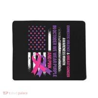 American Flag Breast Cancer And Domestic Violence Awareness Mousepad thumb 0