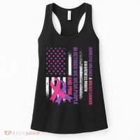 American Flag Breast Cancer And Domestic Violence Awareness Women's Tank Top thumb 0