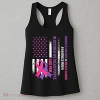 American Flag Breast Cancer And Domestic Violence Awareness Women's Tank Top thumb 3
