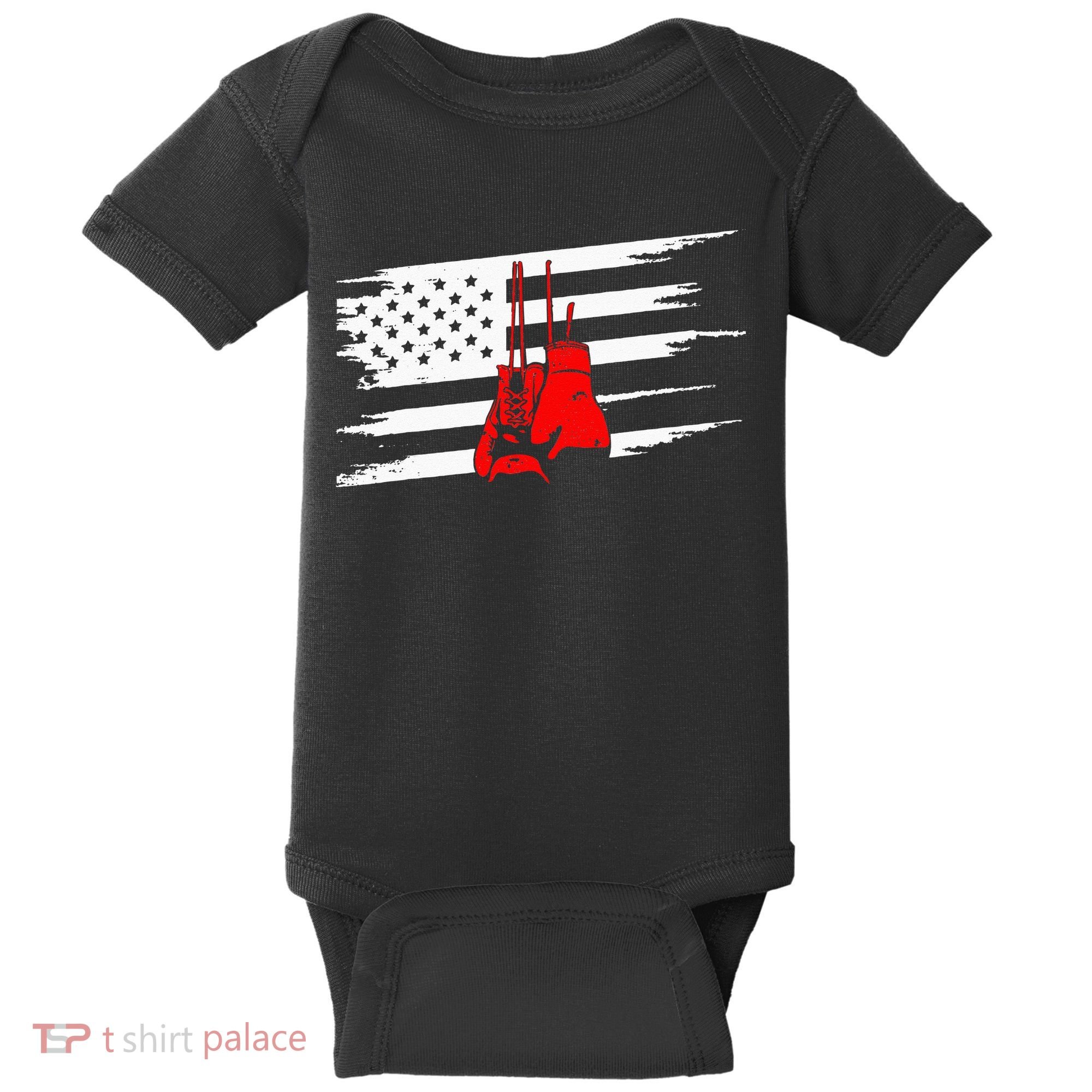 American Flag Boxing Apparel Boxing Baby Bodysuit