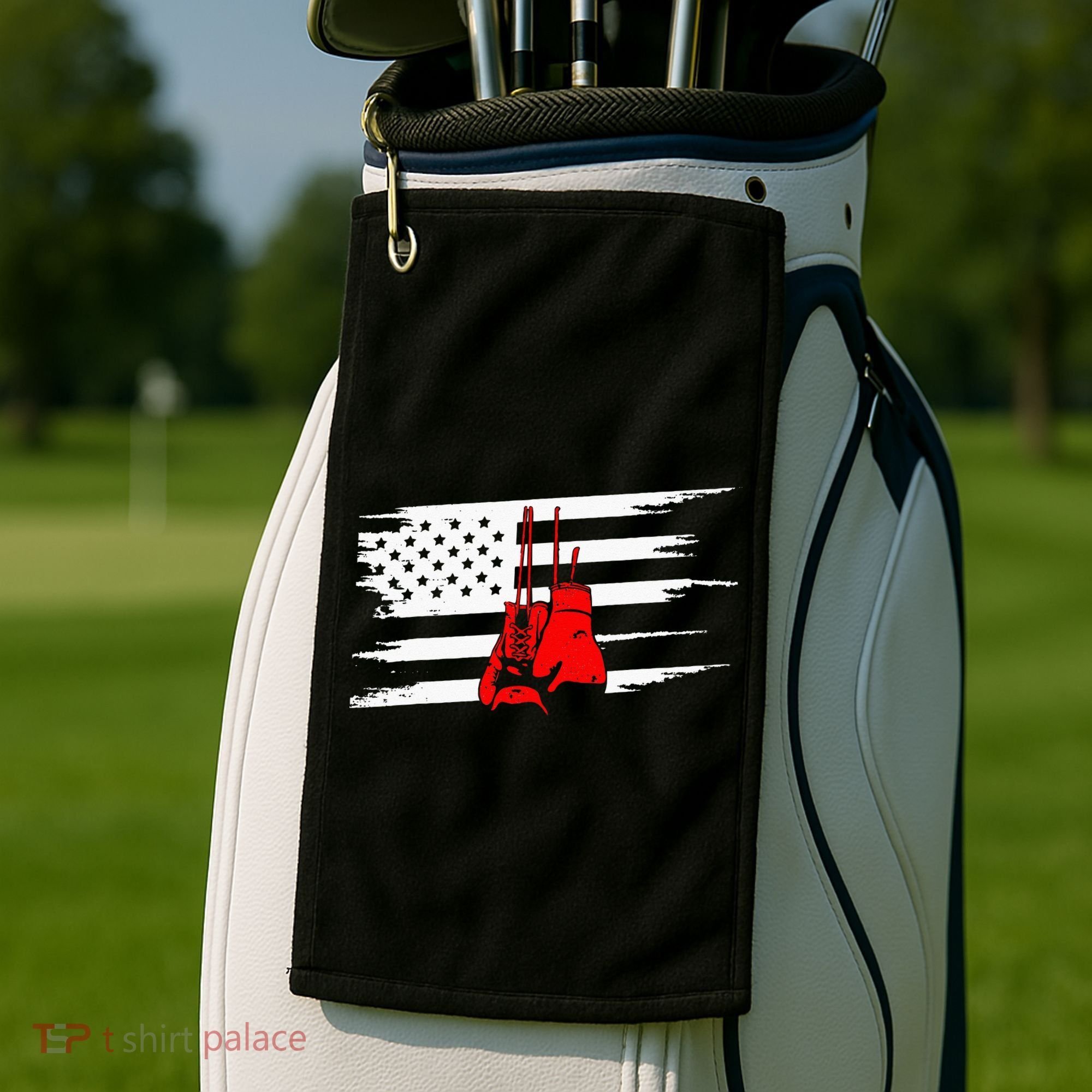 American Flag Boxing Apparel Boxing Golf Towel