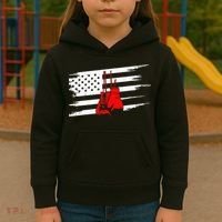 American Flag Boxing Apparel Boxing Kids Hoodie thumb 3