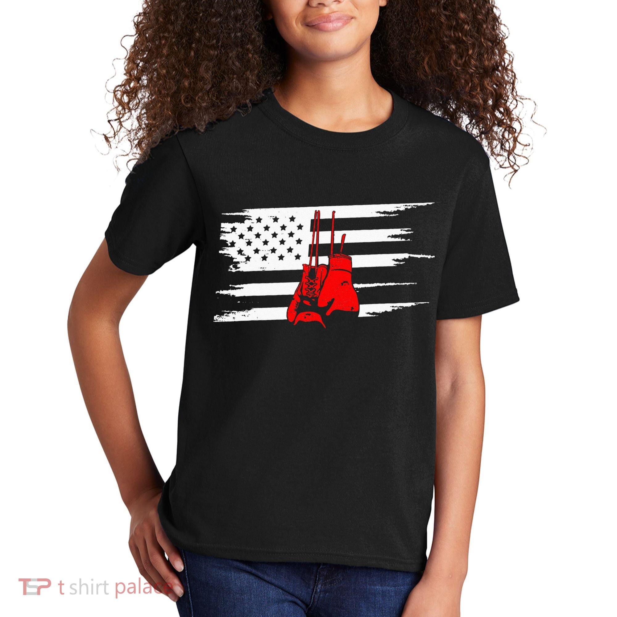 American Flag Boxing Apparel Boxing Kids T-Shirt
