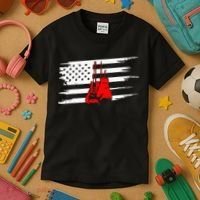 American Flag Boxing Apparel Boxing Kids T-Shirt thumb 3