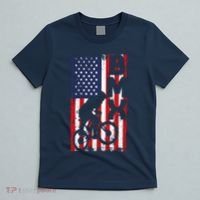American Flag Bmx Racing Extreme Sport Riding Cool Bike Ride T-Shirt thumb 5