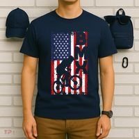American Flag Bmx Racing Extreme Sport Riding Cool Bike Ride T-Shirt thumb 6