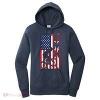 American Flag Bmx Racing Extreme Sport Riding Cool Bike Ride Women's Hoodie thumb 0