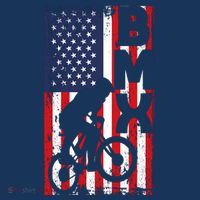 American Flag Bmx Racing Extreme Sport Riding Cool Bike Ride Women's Hoodie thumb 2