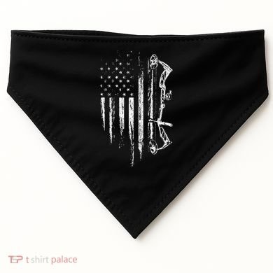 American Flag Bowhunting Bow Archery Gift For Deer Hunter USA-Made Doggie Bandana