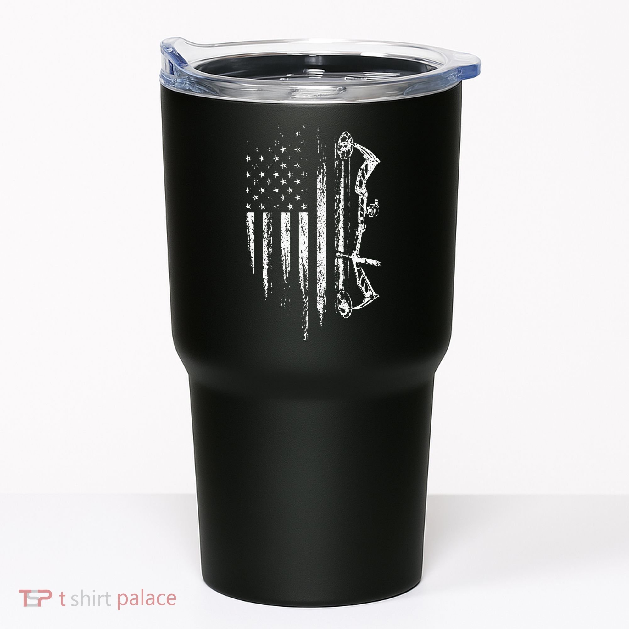 American Flag Bowhunting Bow Archery Gift For Deer Hunter Tumbler