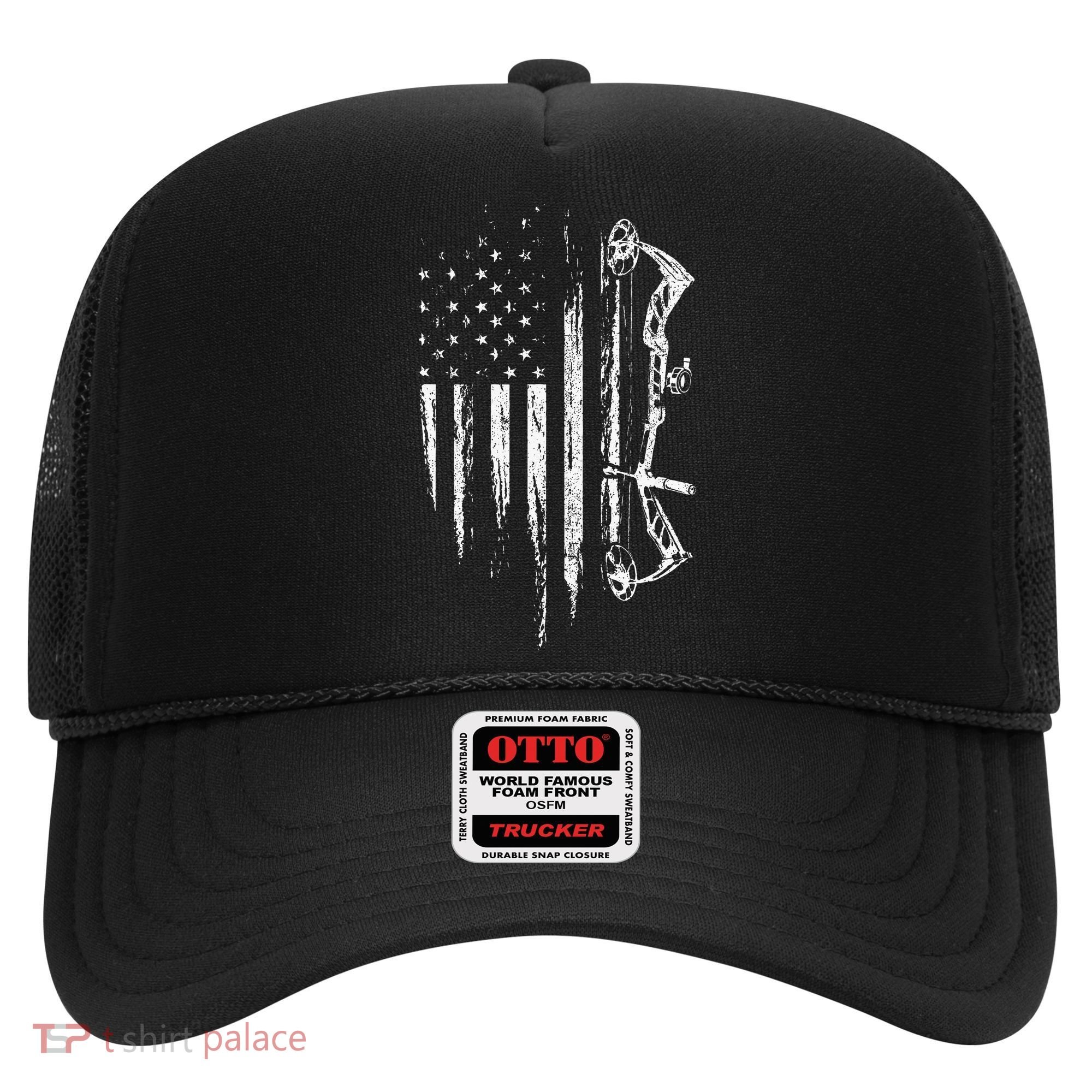 American Flag Bowhunting Bow Archery Gift For Deer Hunter Hat