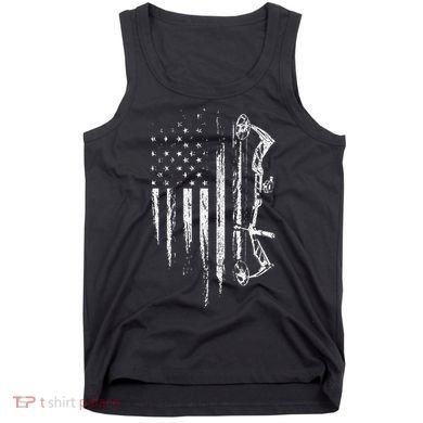 American Flag Bowhunting Bow Archery Gift For Deer Hunter Tank Top