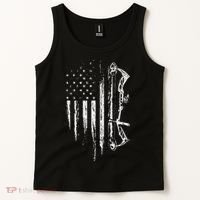 American Flag Bowhunting Bow Archery Gift For Deer Hunter Tank Top thumb 2