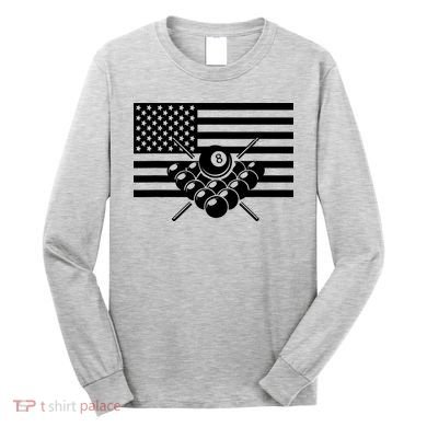 American Flag Billiards Billiards Long Sleeve Shirt