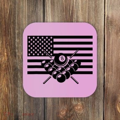 American Flag Billiards Billiards Coaster